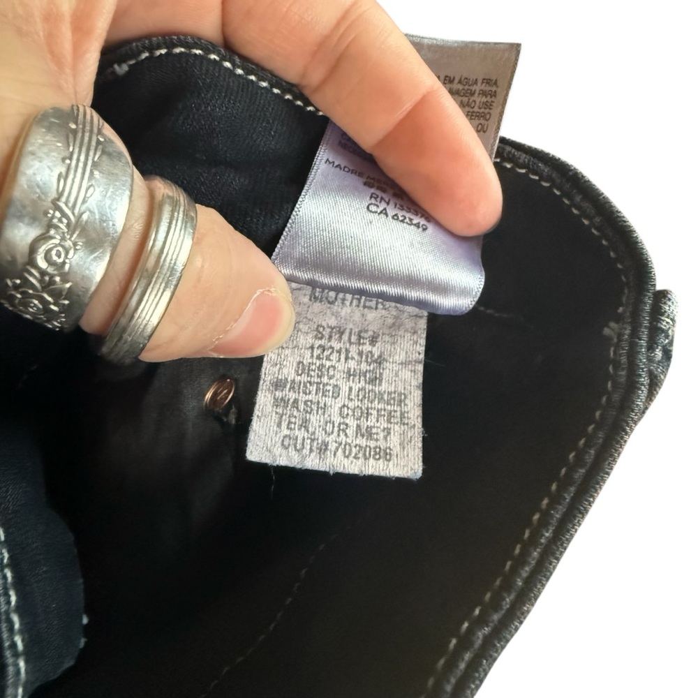 NWT Mother High Waisted Looker Skinny Denim in Coffee, Tea or Me? - Picture 7 of 11